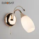 Настенный светильник EUROSVET 22080/1 золото цвет белый