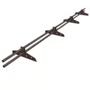 Снегозадержатель для металлической кровли трубчатый Docke 3 м RAL 8017 коричневый