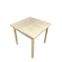 Кухонный стол со столешницей 4 см квадратный Solarius Классика 70x75x70 см массив сосны без шлифовки цвет бежевый