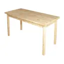 Кухонный стол со столешницей 4 см прямоугольный Solarius Классика 140x75x70 см массив сосны лакированный цвет бежевый