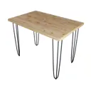 Кухонный стол прямоугольный Solarius 710-10195 120x75x75 см массив сосны цвет бежевый/черный