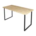 Кухонный стол прямоугольный Solarius 700-10206 130x75x70 см массив сосны цвет бежевый/черный