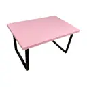 Журнальный столик прямоугольный Solarius Loft 70x100x50 см розовый с черными ножками