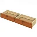 Выдвижной ящик кровати 2 шт Solarius выкатной на колесиках 57x92.5x20.8 см цвет ольха