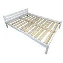 Кровать Solarius 150klbel 150x200 см массив сосны цвет белый