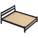 Кровать Solarius 120monix-190-full 120x190 см массив сосны цвет черный оникс