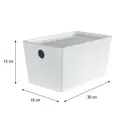 Контейнер 30x15x18 см 6.8 л ПЭТ с крышкой цвет белый