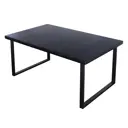Журнальный столик прямоугольный Solarius Loft 60x100x50 см черный с черными ножками