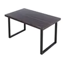 Журнальный столик прямоугольный Solarius Loft 70x80x50 см венге с черными ножками