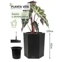 Кашпо Prism Planta vita d 39 см 40 см 20 л abs-пластик серый/серебристый с автополивом