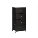 Комод Leset Линкс-4 4 ящика 45x3x95 см МДФ-панель шпонированная деревом цвет черный