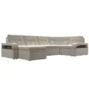 Диван Лига Диванов Лига-035 121440L 323x100x186 см вельвет цвет бежевый