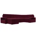 Диван Лига Диванов Лига-035 121445L 323x100x186 см вельвет цвет красный