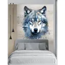 Фотообои флизелиновые Dekor vinil Волк на бетонной стене 200x270 см 9278dv