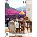 Фотообои флизелиновые Foto print Цветущая сакура у озера 200x260 см 19-007-А-2-2.6