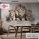 Фотообои флизелиновые Barton wall 3d Лев Животные 500x270 см M25605