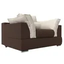 Кресло Лига Диванов Пекин 118150 135x90x115 см рогожка цвет бежевый/коричневый