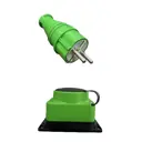 Комплект розетка с вилкой Ne-ad NVO-KI-COMBI-K-1-V-16-54-GREEN с заземлением 230 В 16 A цвет зеленый