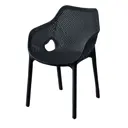 Кресло садовое Heniver 54x50x78 см полипропилен черный