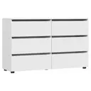 Комод Sv-мебель Токио 6 ящиков 120.1x36.8x73.9 см ЛДСП цвет белый