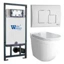 Комплект инсталляция с унитазом Weltwasser Mar JKS601507SGW цвет белый