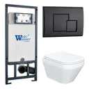 Комплект инсталляция с унитазом Weltwasser Mar JKS701507SMB цвет белый