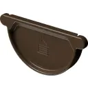 Заглушка желоба металлический Dacha 125 мм 168 мм цвет коричневый