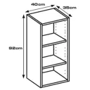 Каркас навесной, 40х35х92 см, белый, ЛДСП