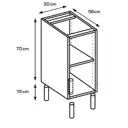 Каркас напольный, 30х56х70 см, белый, ЛДСП