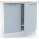 Шкаф напольный Палома-3 80x85х60 см ЛДСП цвет серо-зелёный