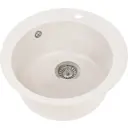 Мойка GRANSTONES d 51 см, глубина 19 см, мрамор, цвет белый