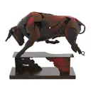Металлическая фигурка ручной работы Бык