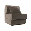 Кресло Лига Диванов Кипр 116336 64x77x83 см велюр цвет коричневый