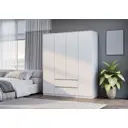 Шкаф распашной Bts 160.2x190x51.4 см 4 створчатый ЛДСП цвет белый
