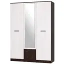Шкаф распашной Bts 158x220x53.6 см ЛДСП цвет венге/ясень белый