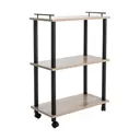 Стеллаж на колесах Gastrorag 30x82.50x60 см ЛДСП цвет серо-коричневый