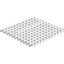 Комплект грильято 50x50x40 мм 1.2 м белый матовый