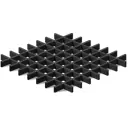Комплект грильято 75x75x40 мм 1.8 м черный