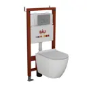 Комплект Bauedge 6 в 1: инсталляция Bau pro Q111300-NL0001-pro-01.02.19 безободковый Bau Dream pro быстросъемное тонкое сиденье микролифт клавиша