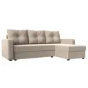 Диван Лига Диванов Ливерпуль Лайт 117735 230x85x140 см рогожка цвет бежевый