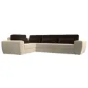 Диван Лига Диванов Лига-008 118734L 340x94x242 см вельвет цвет бежевый/коричневый