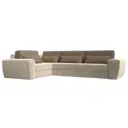 Диван Лига Диванов Лига-008 118782L 340x94x242 см вельвет цвет бежевый/коричневый