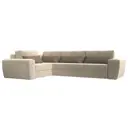 Диван Лига Диванов Лига-008 118781L 340x94x242 см вельвет цвет бежевый/коричневый