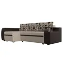 Диван Лига Диванов Ричмонд 115015L 246x80x150 см рогожка цвет бежевый/коричневый