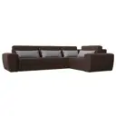 Диван Лига Диванов Лига-008 118798 340x94x242 см рогожка цвет коричневый/серый