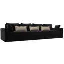 Диван Лига Диванов Майами 114771 350x96x106 см велюр цвет черный