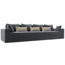 Диван Лига Диванов Майами 114767 350x96x106 см велюр цвет серый