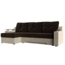 Диван Лига Диванов Сенатор 28042L 232x85x150 см вельвет цвет коричневый