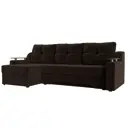 Диван Лига Диванов Сенатор 28041L 232x85x150 см вельвет цвет коричневый