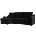 Диван Лига Диванов Сенатор 102707L 232x85x150 см велюр цвет черный